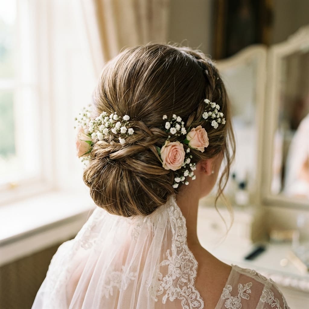 Brautstyling — elegante Hochsteckfrisur